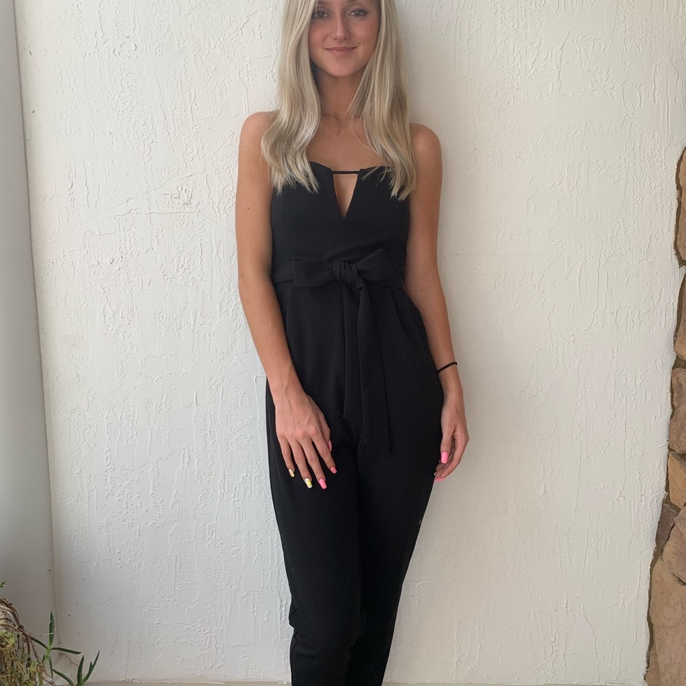 Showpo black jumpsuit size 0